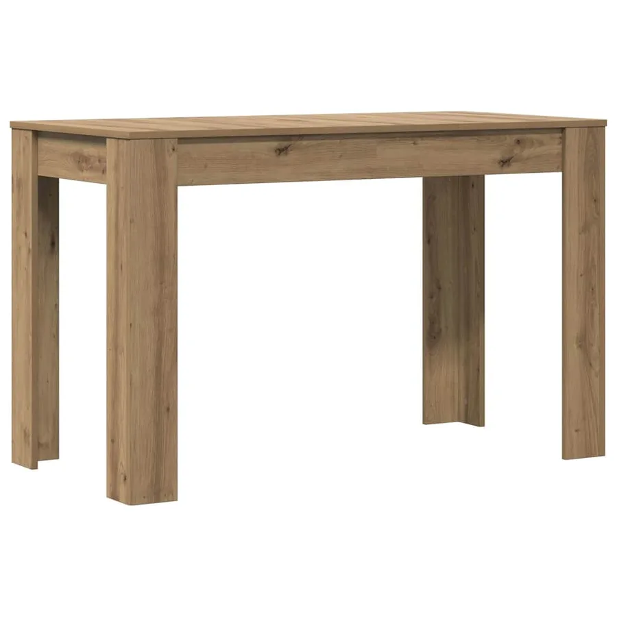 Table à manger chêne artisanal 120x60x76 cm bois d'ingénierie - 2