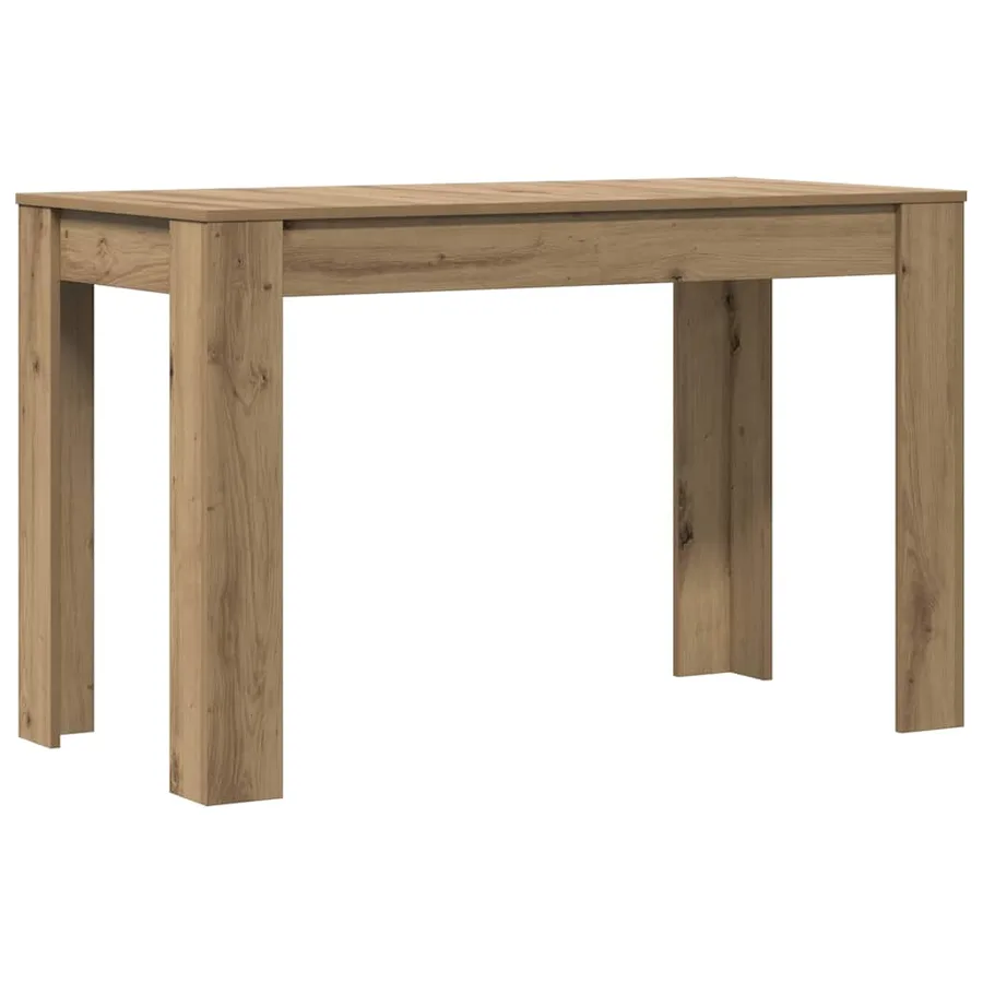Table à manger chêne artisanal 120x60x76 cm bois d'ingénierie - 7