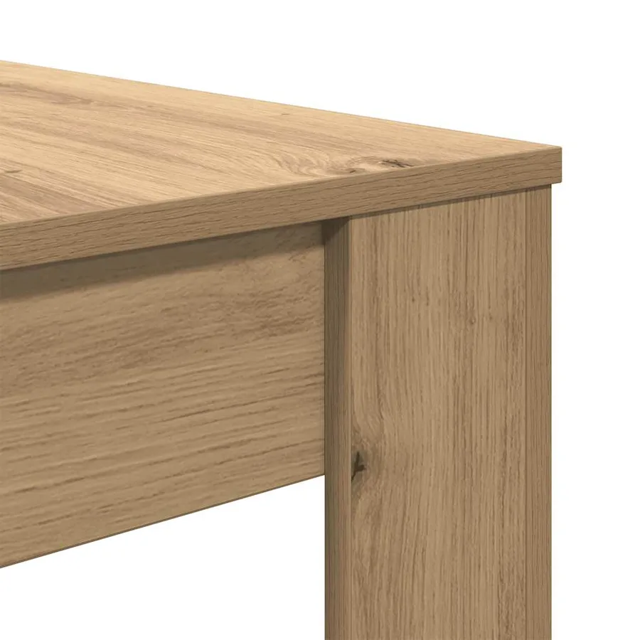 Table à manger chêne artisanal 120x60x76 cm bois d'ingénierie - 8