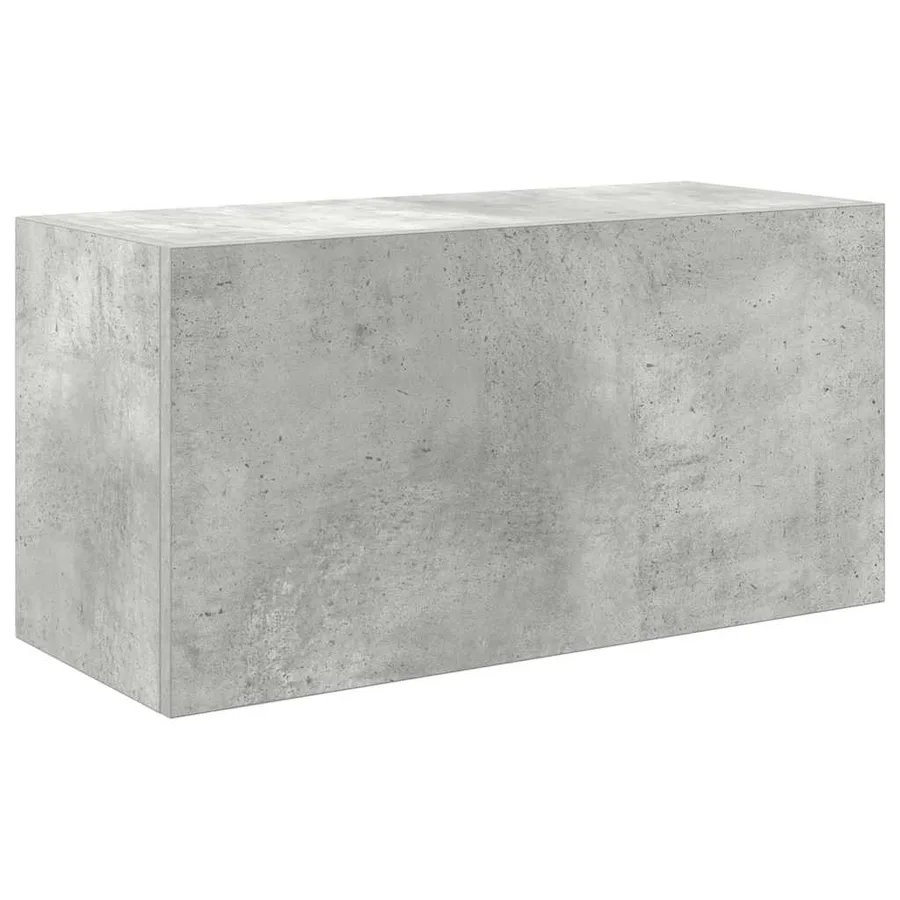 Armoire murale de bain gris béton 60x25x30 cm bois d'ingénierie - 2