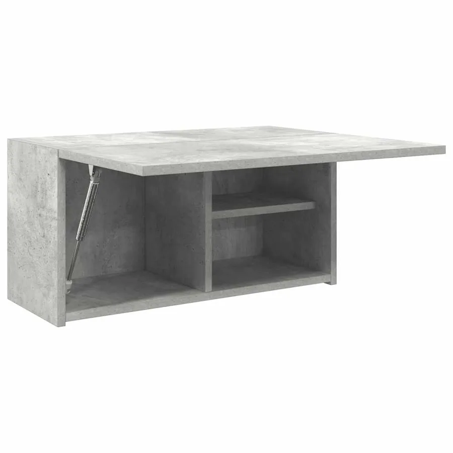 Armoire murale de bain gris béton 60x25x30 cm bois d'ingénierie - 5
