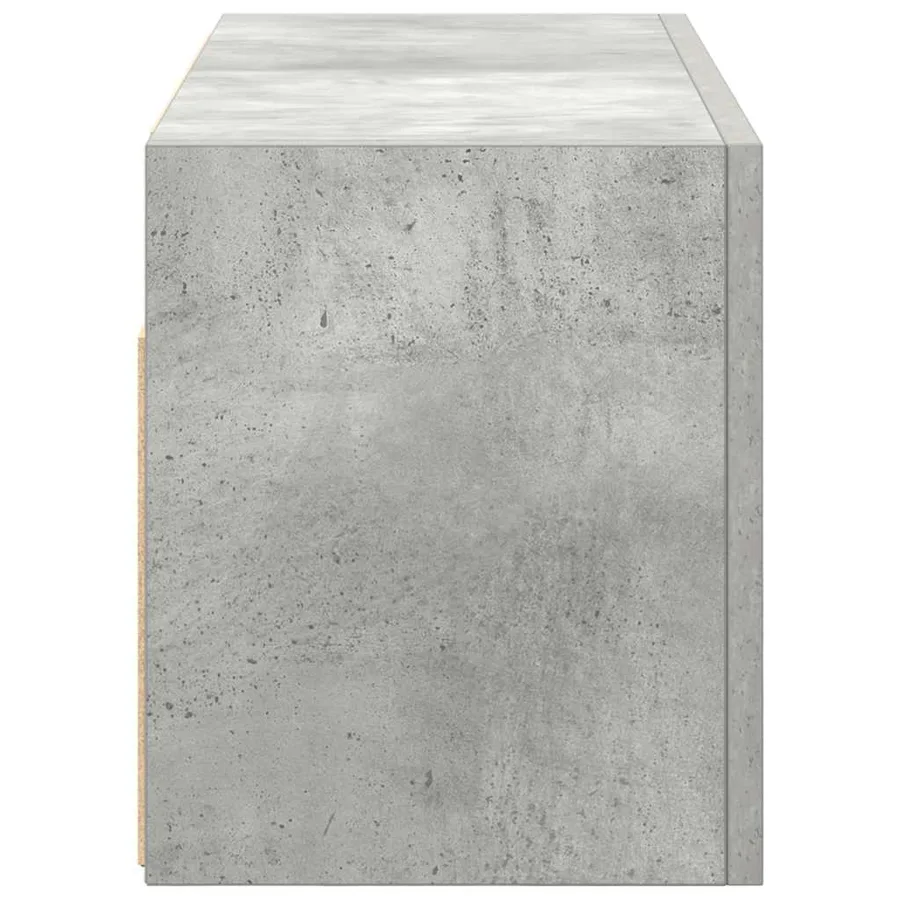 Armoire murale de bain gris béton 60x25x30 cm bois d'ingénierie - 7