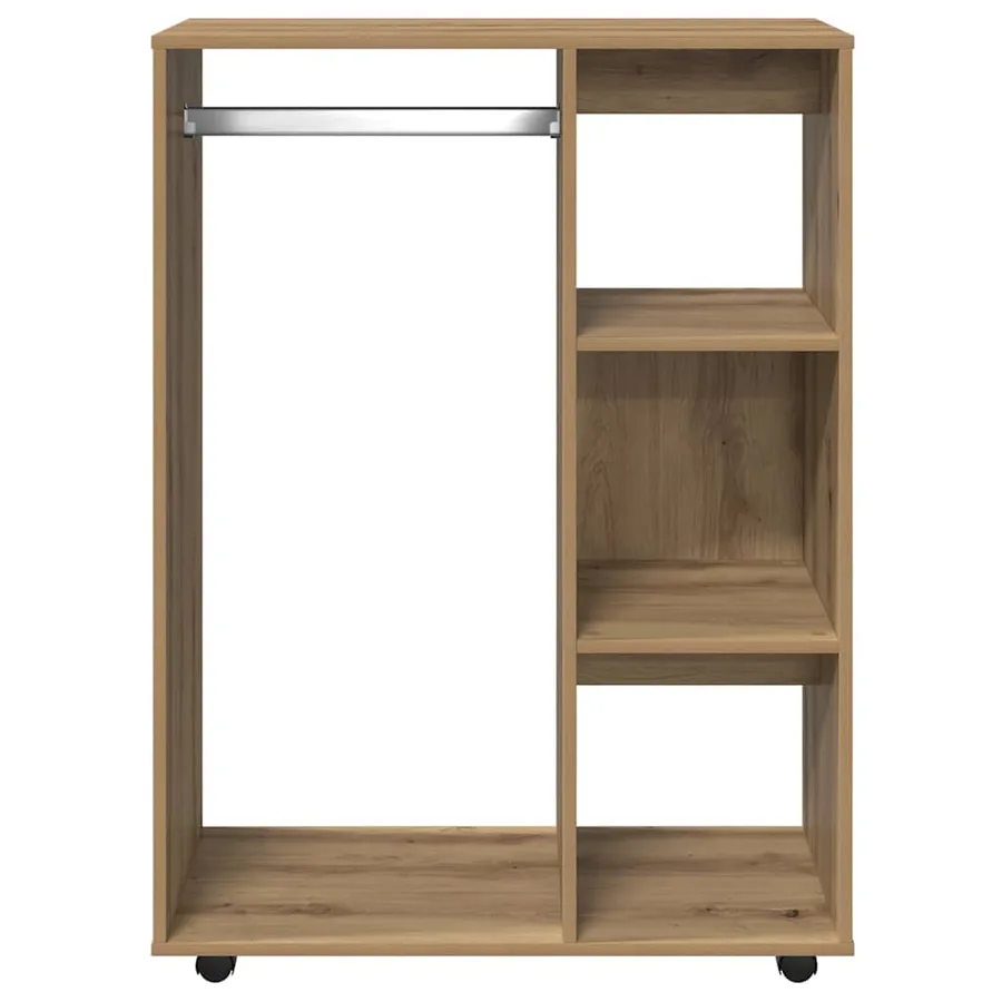Garde-robe chêne artisanal 80x40x110 cm bois d'ingénierie - 5