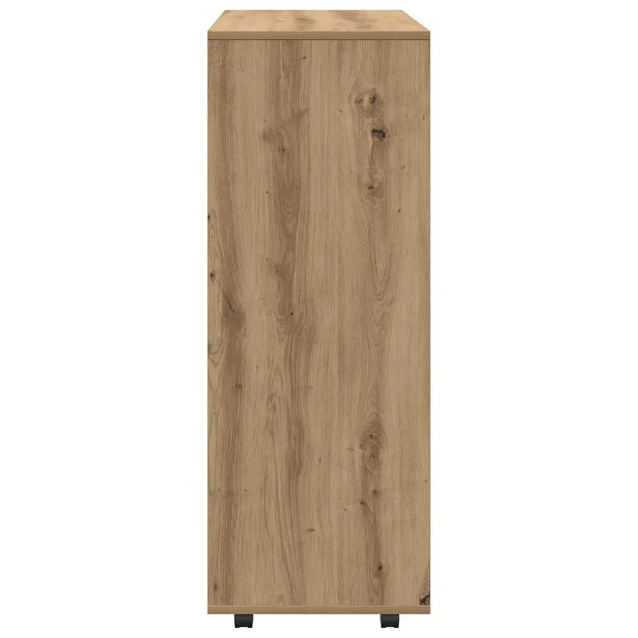 Garde-robe chêne artisanal 80x40x110 cm bois d'ingénierie - 6