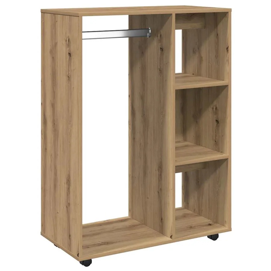Garde-robe chêne artisanal 80x40x110 cm bois d'ingénierie - 7