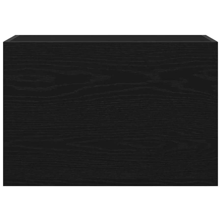 Armoire murale de bain noir 60x25x40 cm bois d'ingénierie - 6