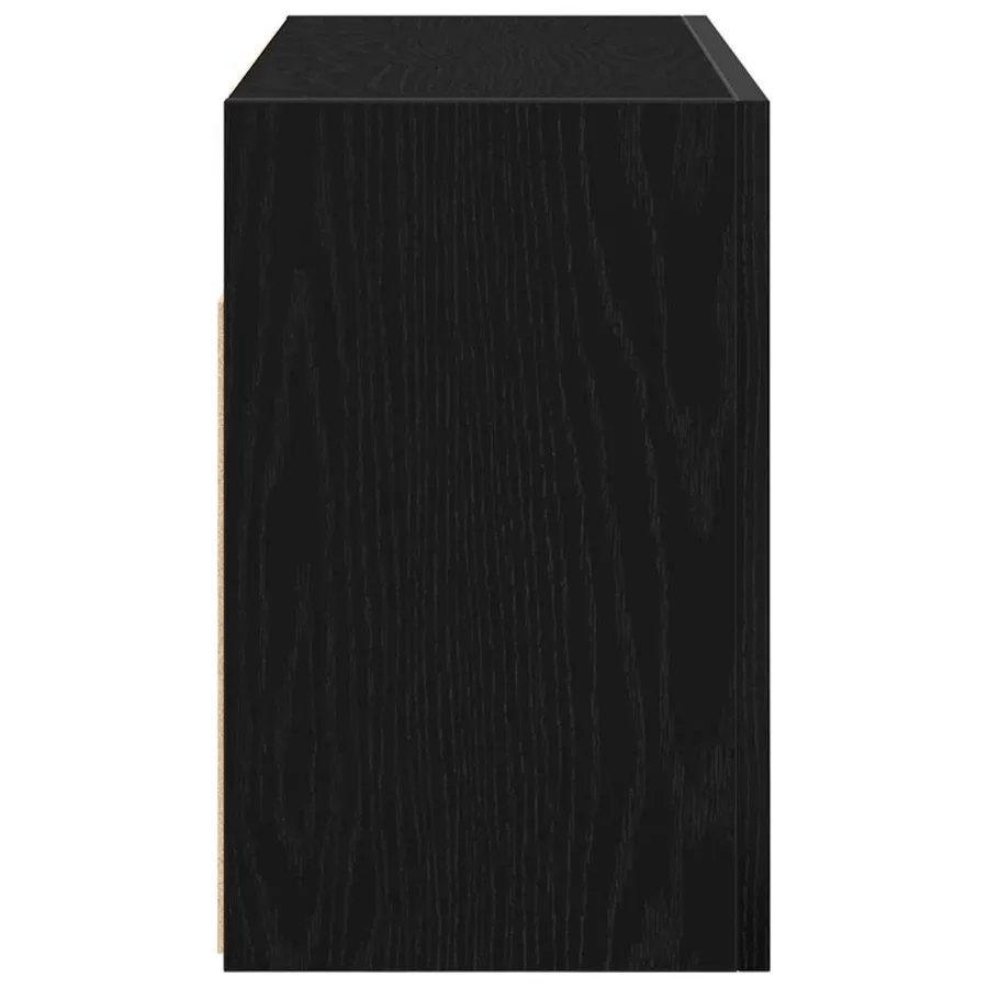 Armoire murale de bain noir 60x25x40 cm bois d'ingénierie - 7