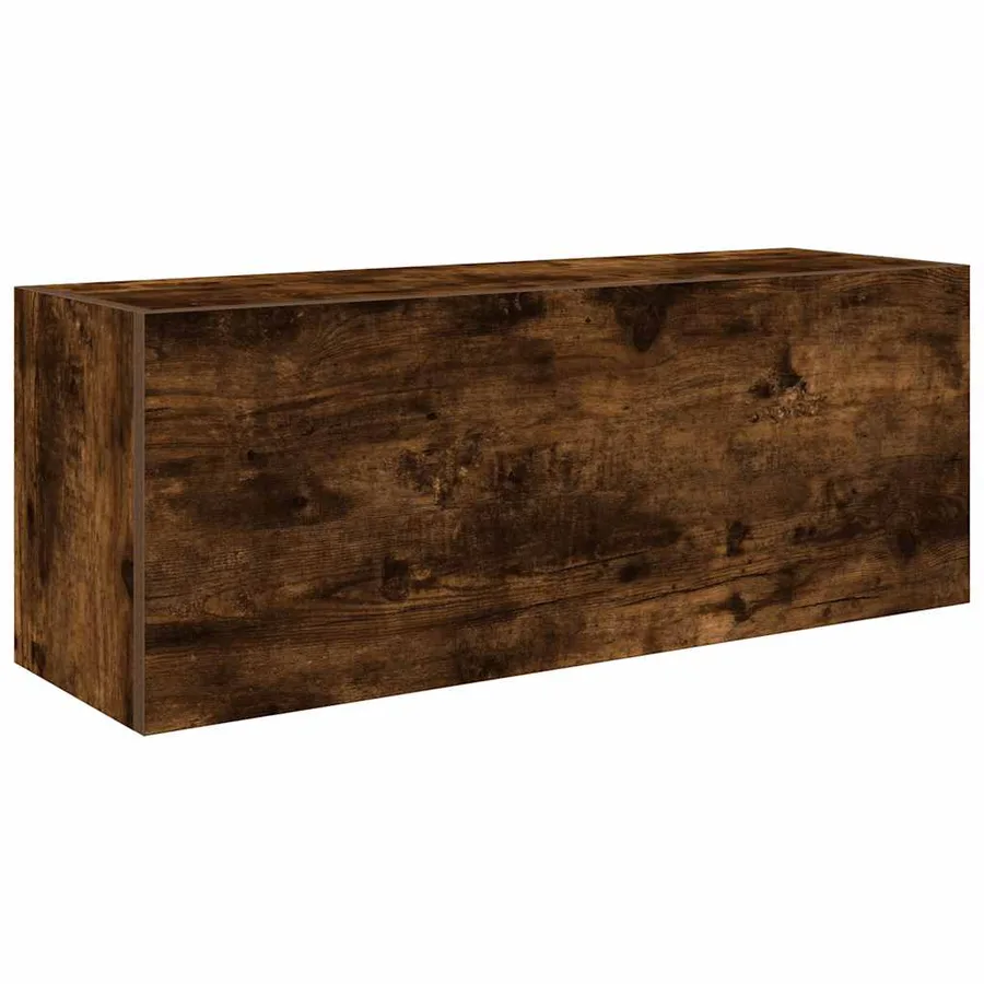 Armoire murale de bain chêne fumé 80x25x30 cm bois d'ingénierie - 2