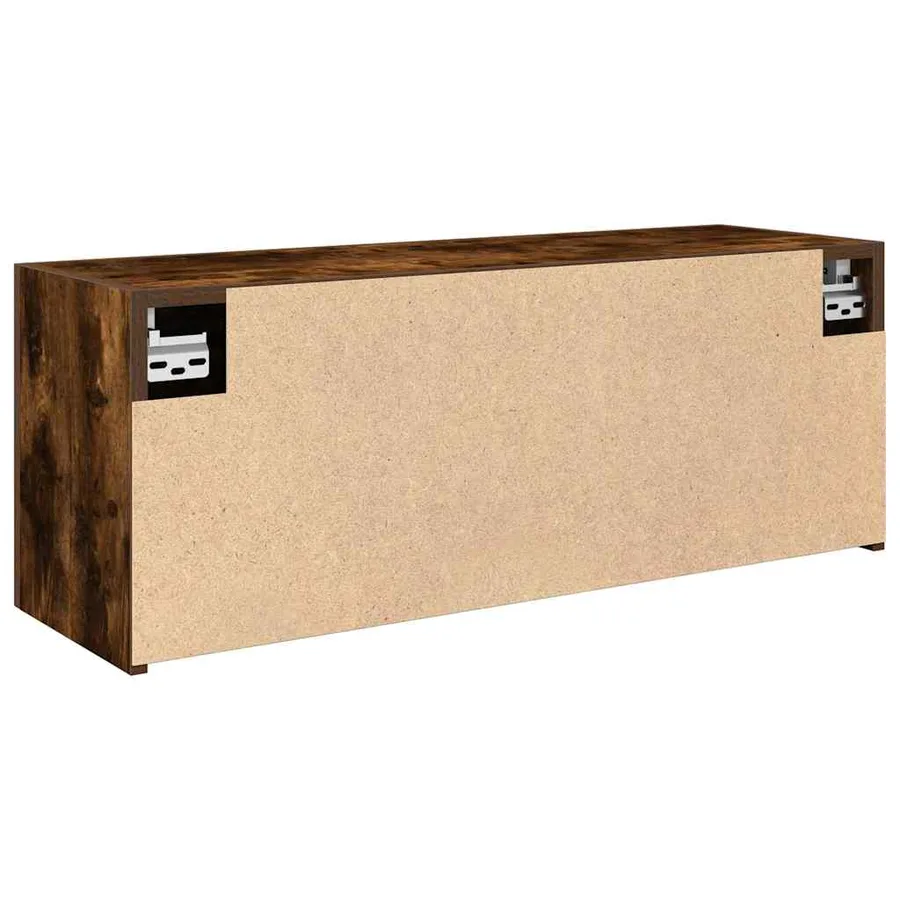 Armoire murale de bain chêne fumé 80x25x30 cm bois d'ingénierie - 8