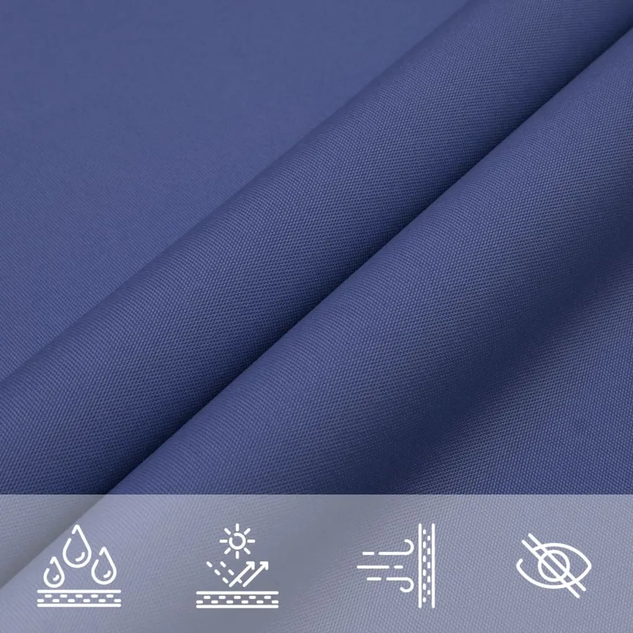 Voile de parasol tissu oxford triangulaire 6x6x6 m bleu - 8