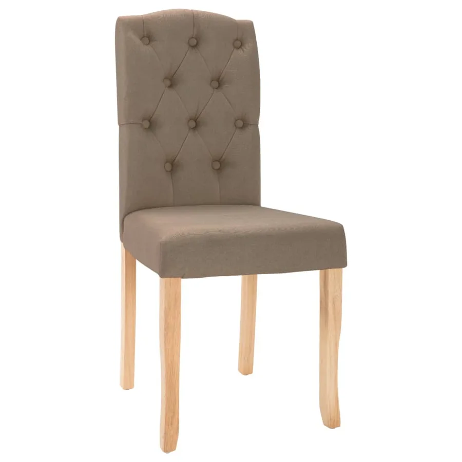 Chaises à manger lot de 4 taupe tissu - 3