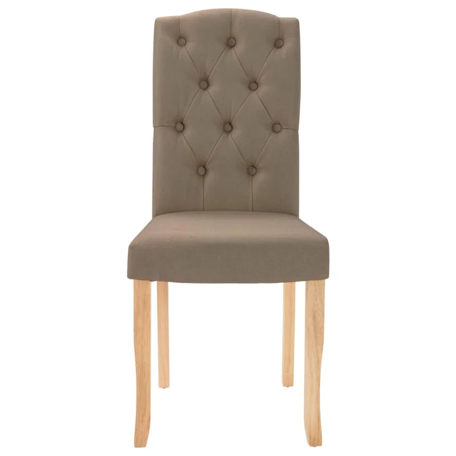 Chaises à manger lot de 4 taupe tissu - 4