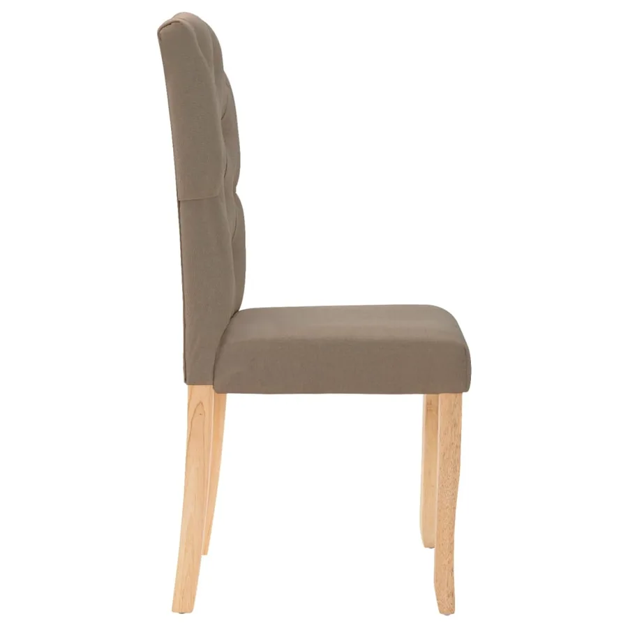 Chaises à manger lot de 4 taupe tissu - 5