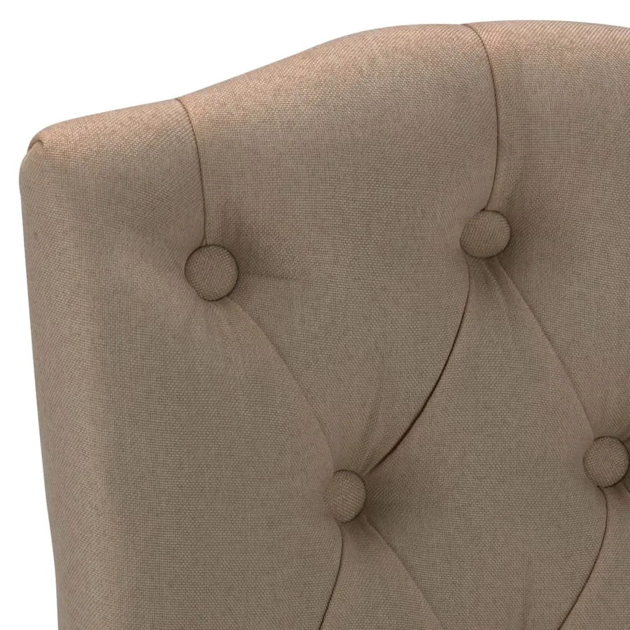 Chaises à manger lot de 4 taupe tissu - 7
