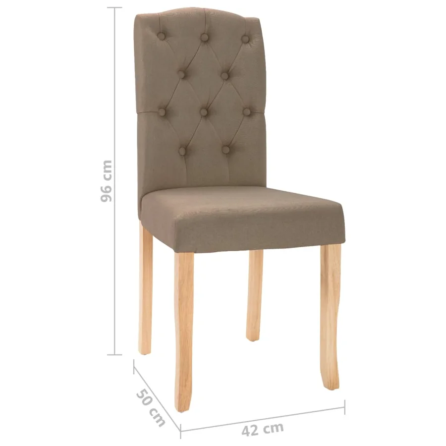 Chaises à manger lot de 4 taupe tissu - 9