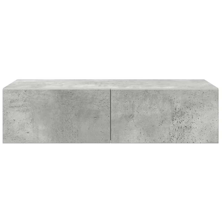 Étagère murale avec tiroirs gris béton bois d'ingénierie - 4