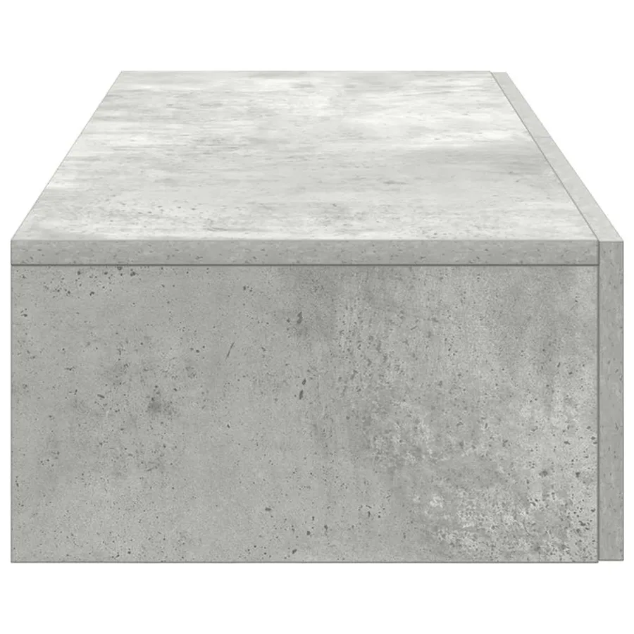 Étagère murale avec tiroirs gris béton bois d'ingénierie - 5