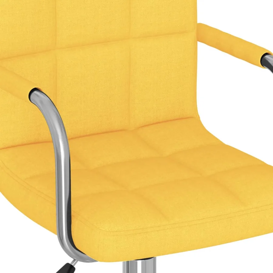 Chaise pivotante de salle à manger Jaune moutarde Tissu - 6