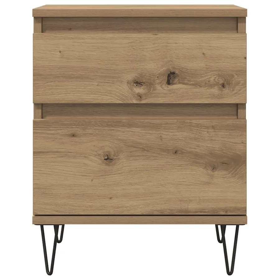 Tables de chevet 2 pcs chêne artisanal 40x35x50 cm - 5