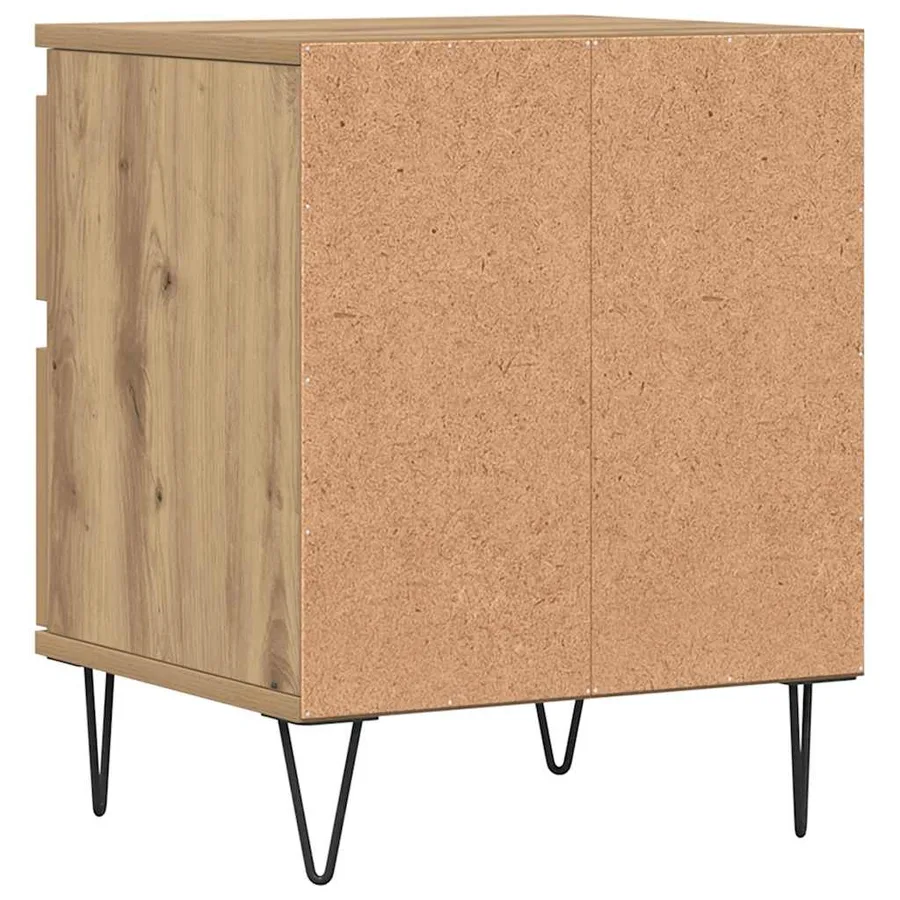 Tables de chevet 2 pcs chêne artisanal 40x35x50 cm - 6