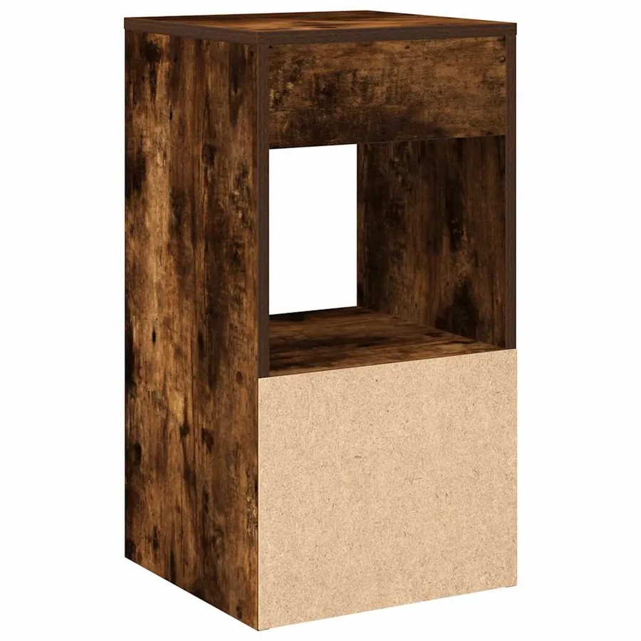 Tables de chevet avec tiroir 2 pcs chêne fumé 35x34x66,5 cm - 8