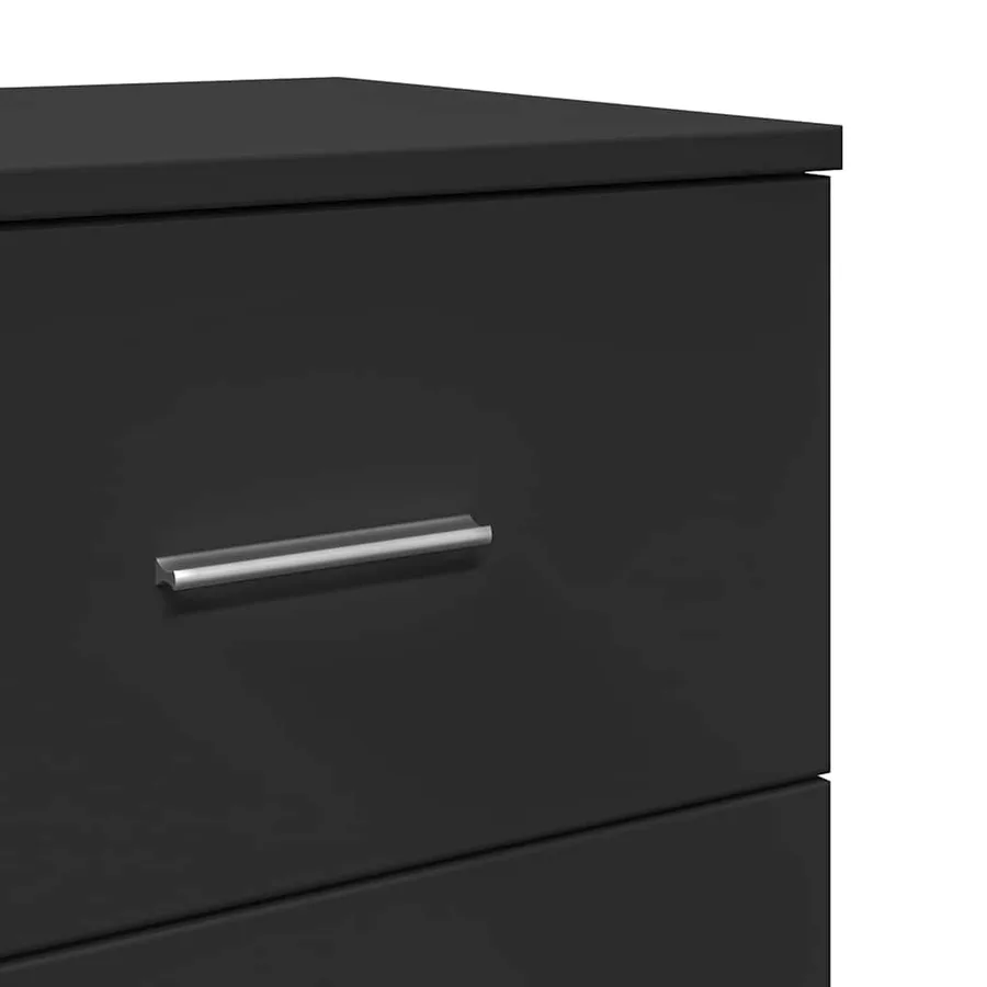 Tables de chevet (lot de 2) avec 2 tiroirs noires 40 x 36 x 50 cm - 10