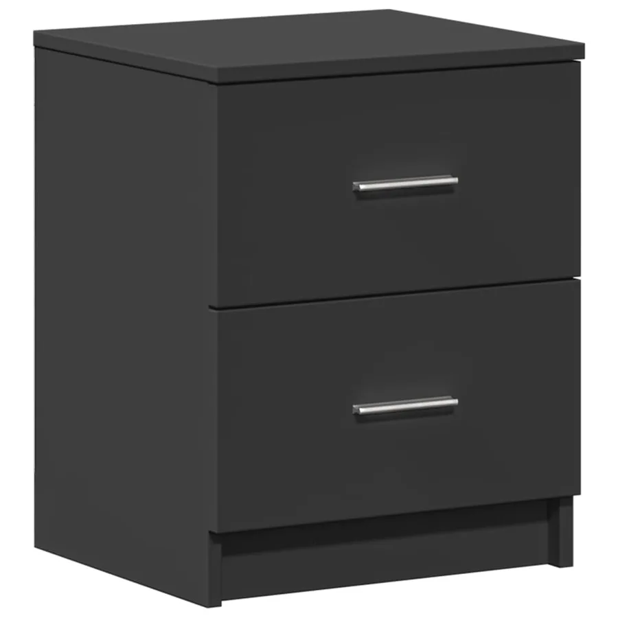 Tables de chevet (lot de 2) avec 2 tiroirs noires 40 x 36 x 50 cm - 6