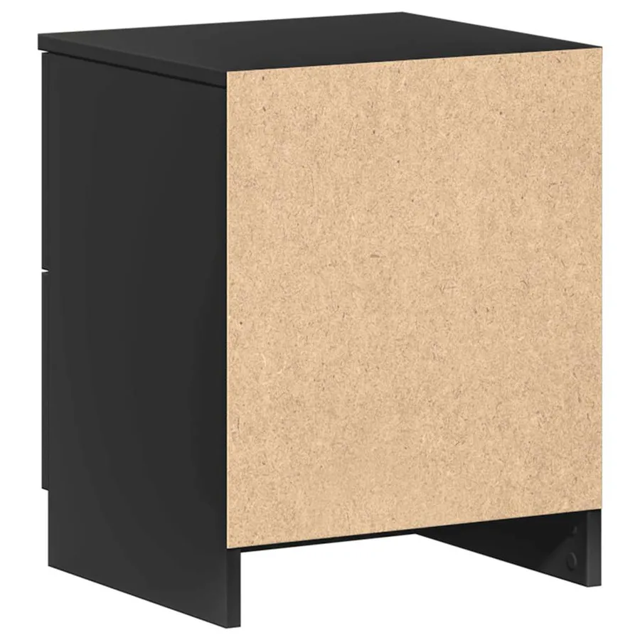 Tables de chevet (lot de 2) avec 2 tiroirs noires 40 x 36 x 50 cm - 8