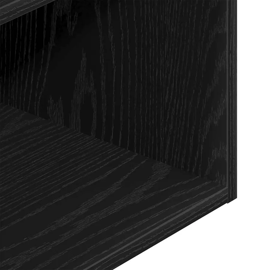 Table de chevet avec tiroir noir 35x34x66,5 cm - 9