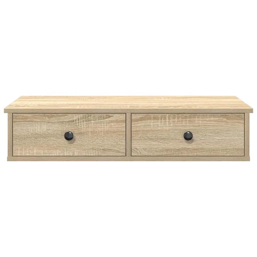 Étagère murale avec tiroirs chêne sonoma bois d'ingénierie - 4