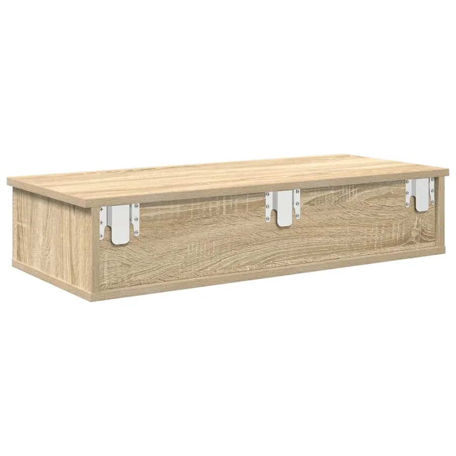 Étagère murale avec tiroirs chêne sonoma bois d'ingénierie - 6