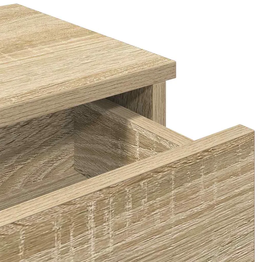 Étagère murale avec tiroirs chêne sonoma bois d'ingénierie - 8