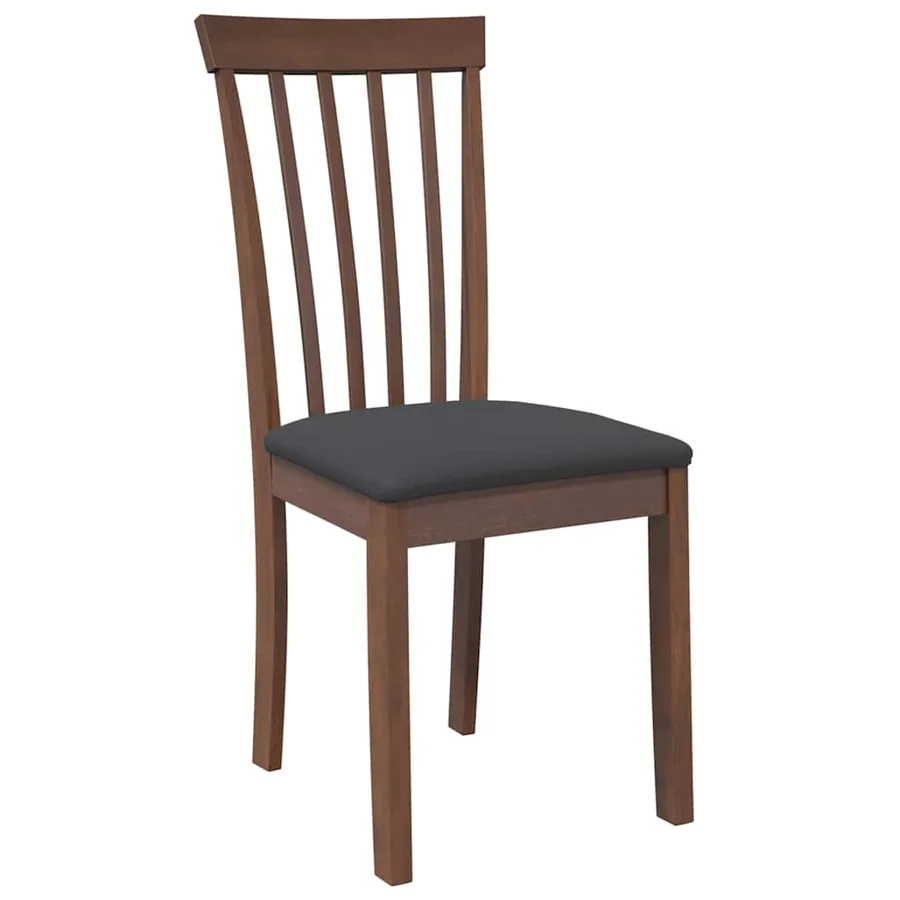 Chaises à manger coussins 2 pcs marron bois massif caoutchouc - 4