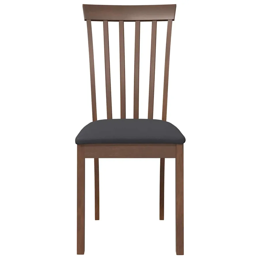 Chaises à manger coussins 2 pcs marron bois massif caoutchouc - 5