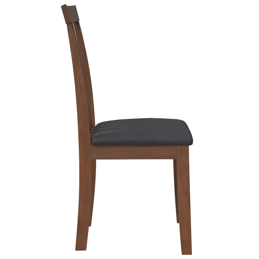 Chaises à manger coussins 2 pcs marron bois massif caoutchouc - 6