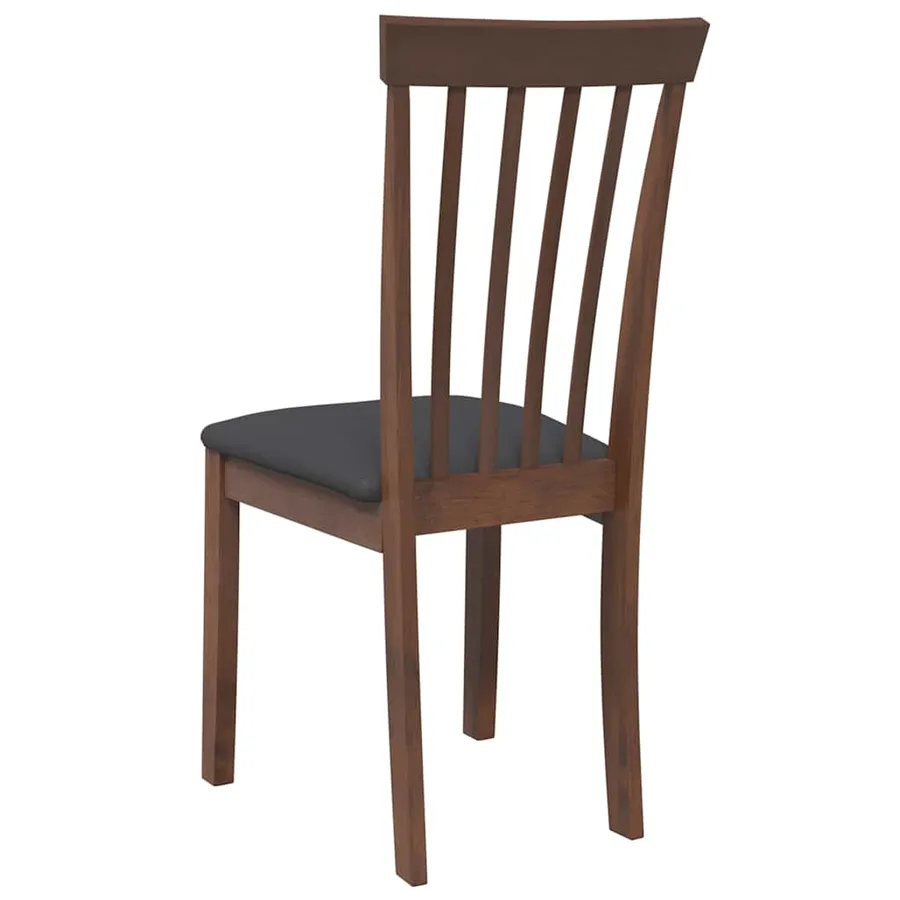 Chaises à manger coussins 2 pcs marron bois massif caoutchouc - 7