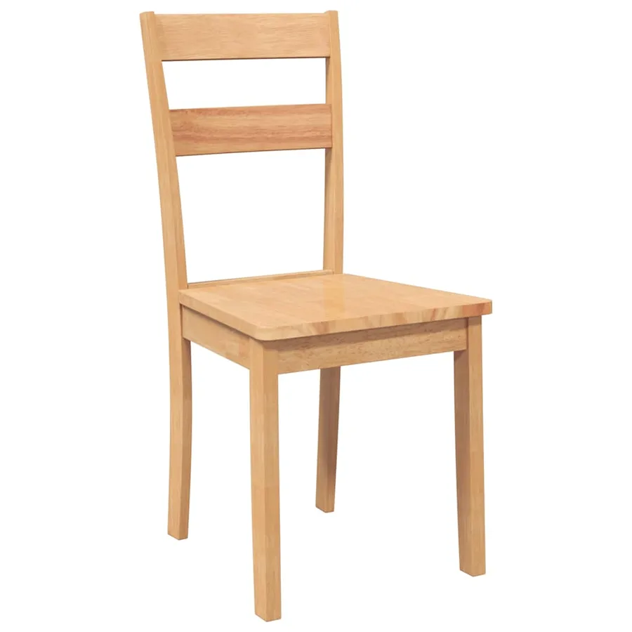 Chaises à manger 2 pcs bois massif naturel caoutchouc - 4