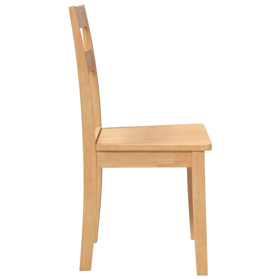 Chaises à manger 2 pcs bois massif naturel caoutchouc - 6