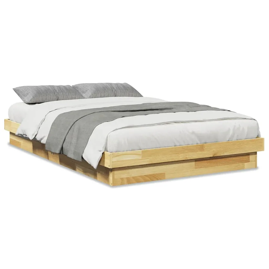 Cadre de lit sans matelas 120x200 cm bois massif de chêne - 2