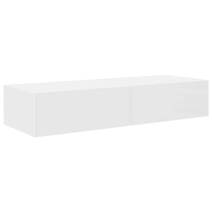 Étagère murale avec tiroirs blanc 100x36x19cm bois d'ingénierie - 2