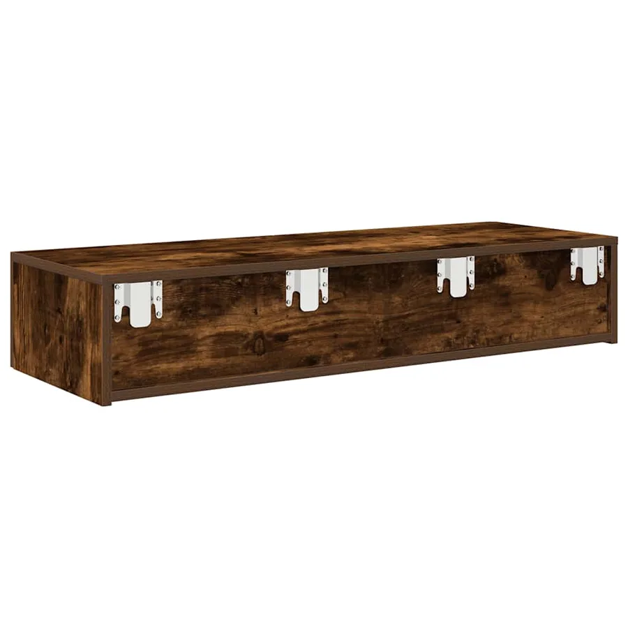 Étagère murale avec tiroirs chêne fumé bois d'ingénierie - 6