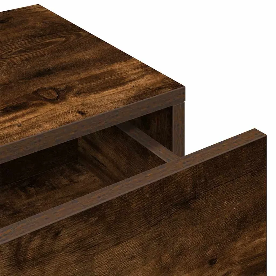 Étagère murale avec tiroirs chêne fumé bois d'ingénierie - 8