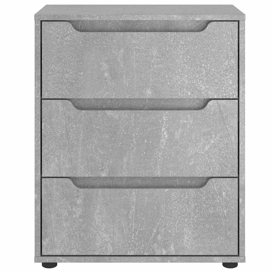 Buffet VISNES gris béton 60x40x73 cm bois d'ingénierie - 5