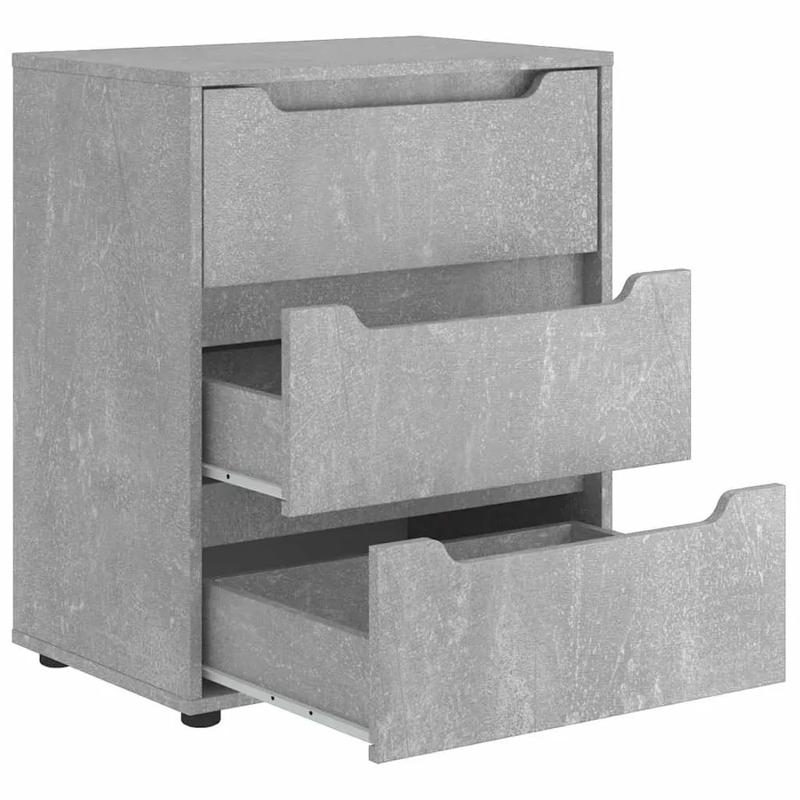 Buffet VISNES gris béton 60x40x73 cm bois d'ingénierie - 6