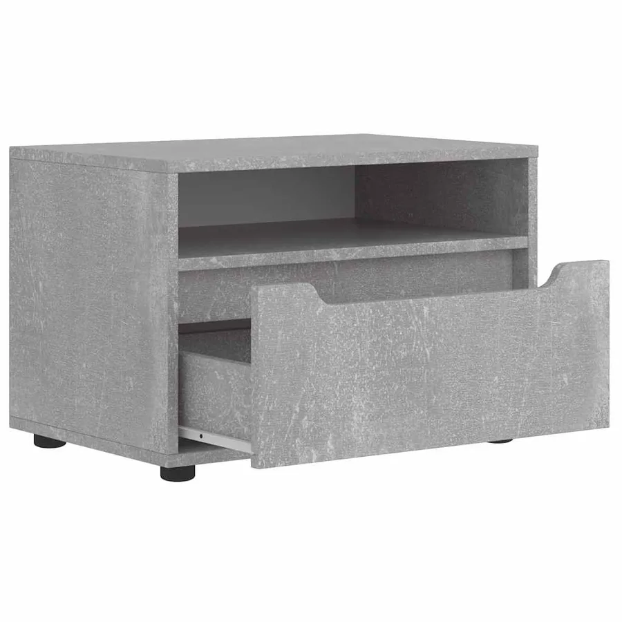Meuble TV VISNES gris béton 60x40x38 cm bois d'ingénierie - 6