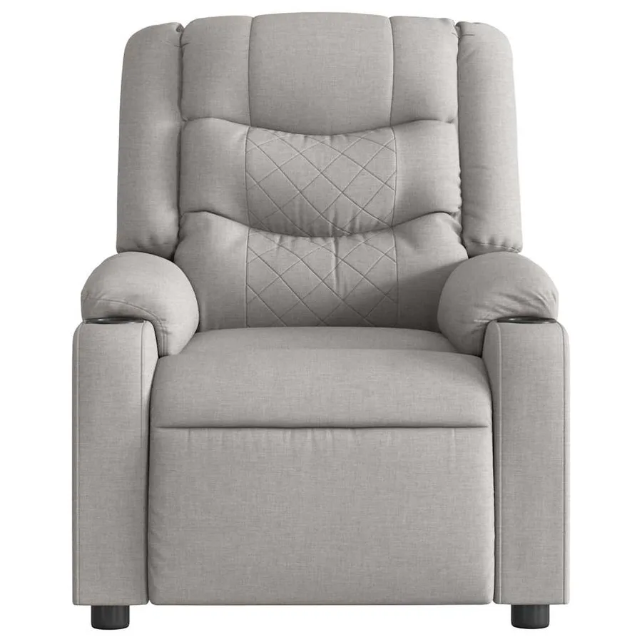 Fauteuil inclinable électrique gris nuage tissu - 4