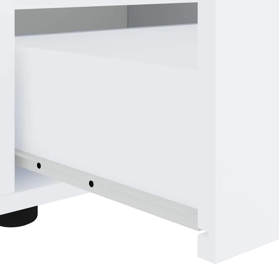Meuble TV VISNES blanc 100x40x38 cm bois d'ingénierie - 10