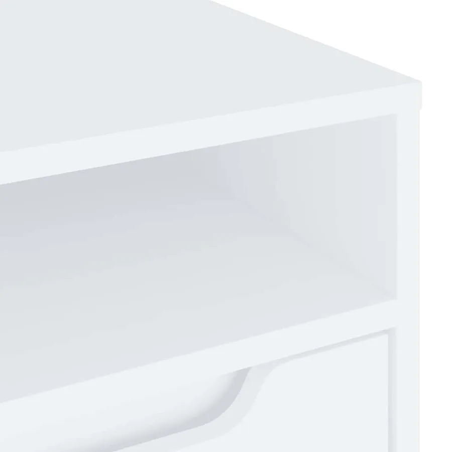 Meuble TV VISNES blanc 100x40x38 cm bois d'ingénierie - 9