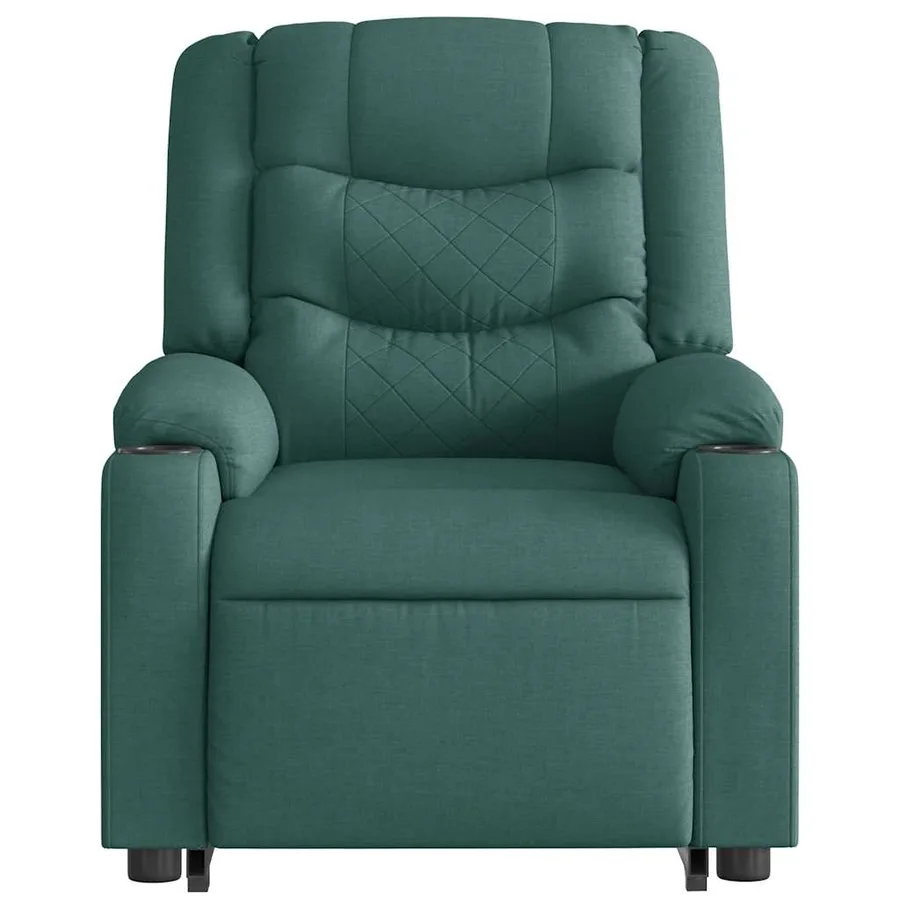 Fauteuil inclinable vert foncé tissu - 5
