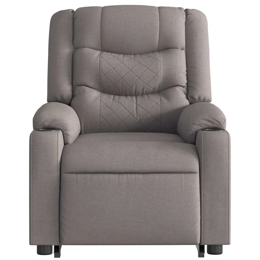 Fauteuil inclinable électrique taupe tissu - 5